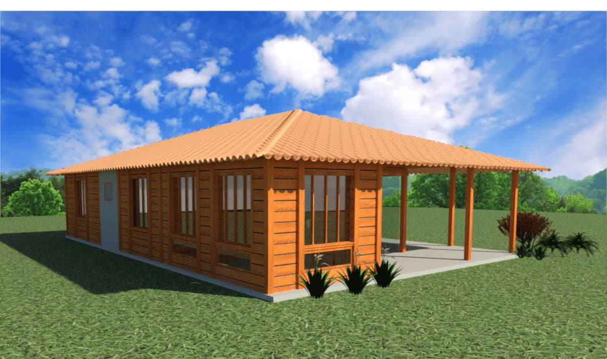 Modelos de Casas pré-fabricadas de madeira. Conheça aqui os projetos